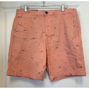 Jachs NY Shorts Mens 32 Bleecker Peach Surfer Flat Front Chino Beachy Resort